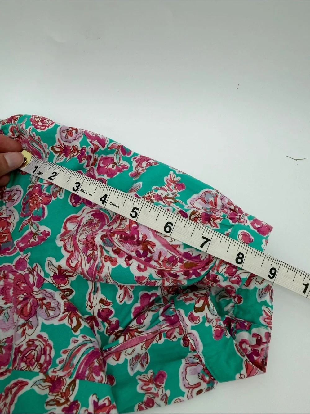J.Crew Green Pink Paisley Popover Top 🌸 Size M
